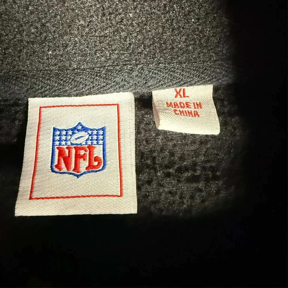Vintage Sports illustrated Minnesota Vikings Black Fleece Zip up Jacket XL